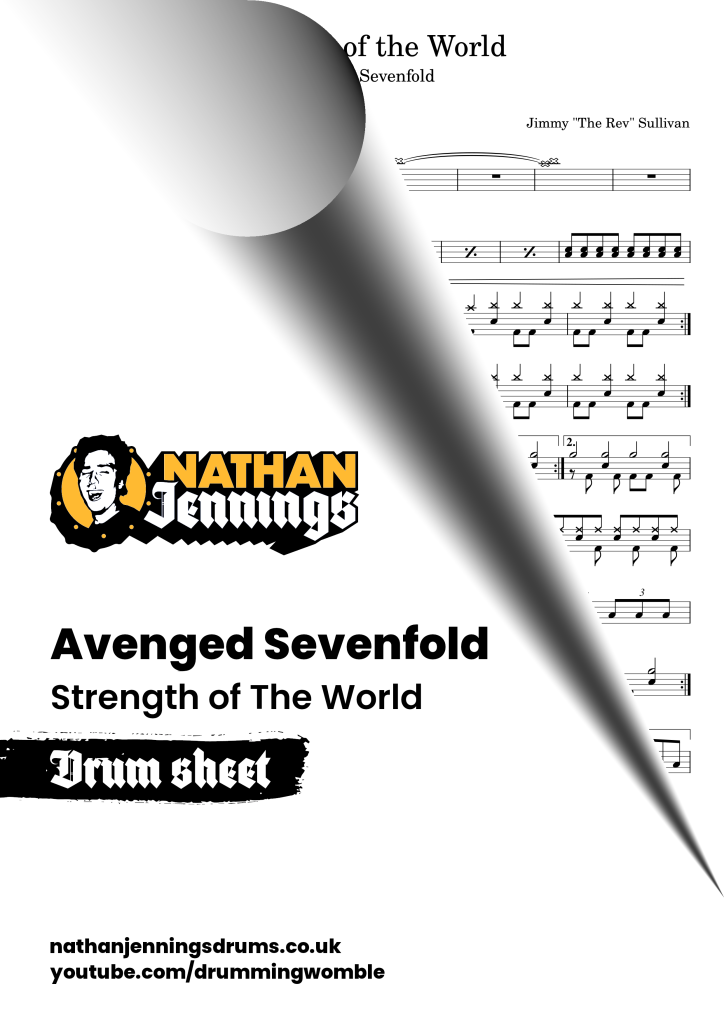 Avenged Sevenfold - Strength of the World - Drum Sheet